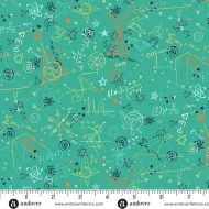 Makower Orbit Green Formula Print FQ 