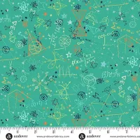 Makower Orbit Green Formula Print FQ 