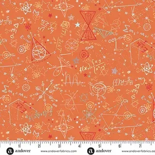 Makower Orbit Orange Formula Print FQ 