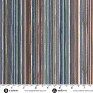 Makower Orbit Fine Stripe Blues Oranges FQ