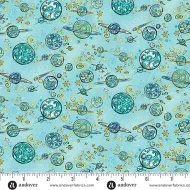 Makower Orbit Teal Planets FQ 