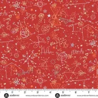 Makower Orbit Red Formula Print FQ 