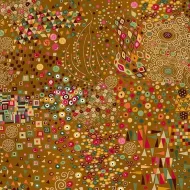 Makower Golden Gold Multicolour Feature FQ