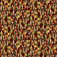Makower Golden Triangular Brown Orange & Gold FQ