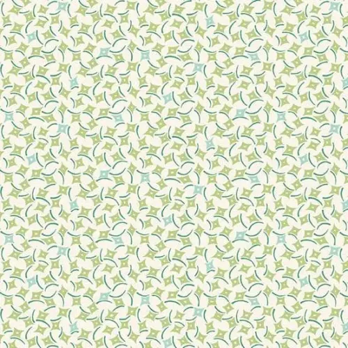 Makower Sweet Things Mint Green & Green Square Print FQ