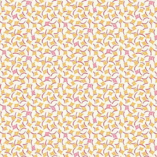Makower Sweet Things Orange & Pink Square Print FQ