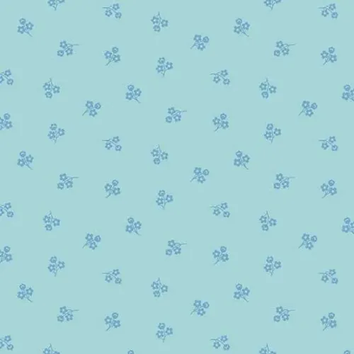 Makower Sweet Things Blue Tone on Tone Flower Sprig FQ