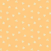 Makower Sweet Things Mustard Yellow Tone on Tone Flower Sprig Print FQ