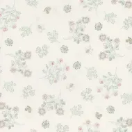 Henry Glass Simply Charming Cream Teal Large Flower Print FQ