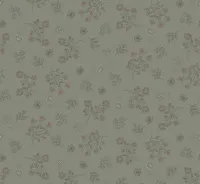 Henry Glass Simply Charming Teal Green With Red Flower Print FQ