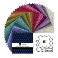 Makower 5" Charm Pack Moody Hues 