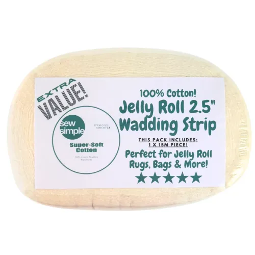 Sew Simple 2.5" Jelly Roll Waadding Strips 15m Pack 